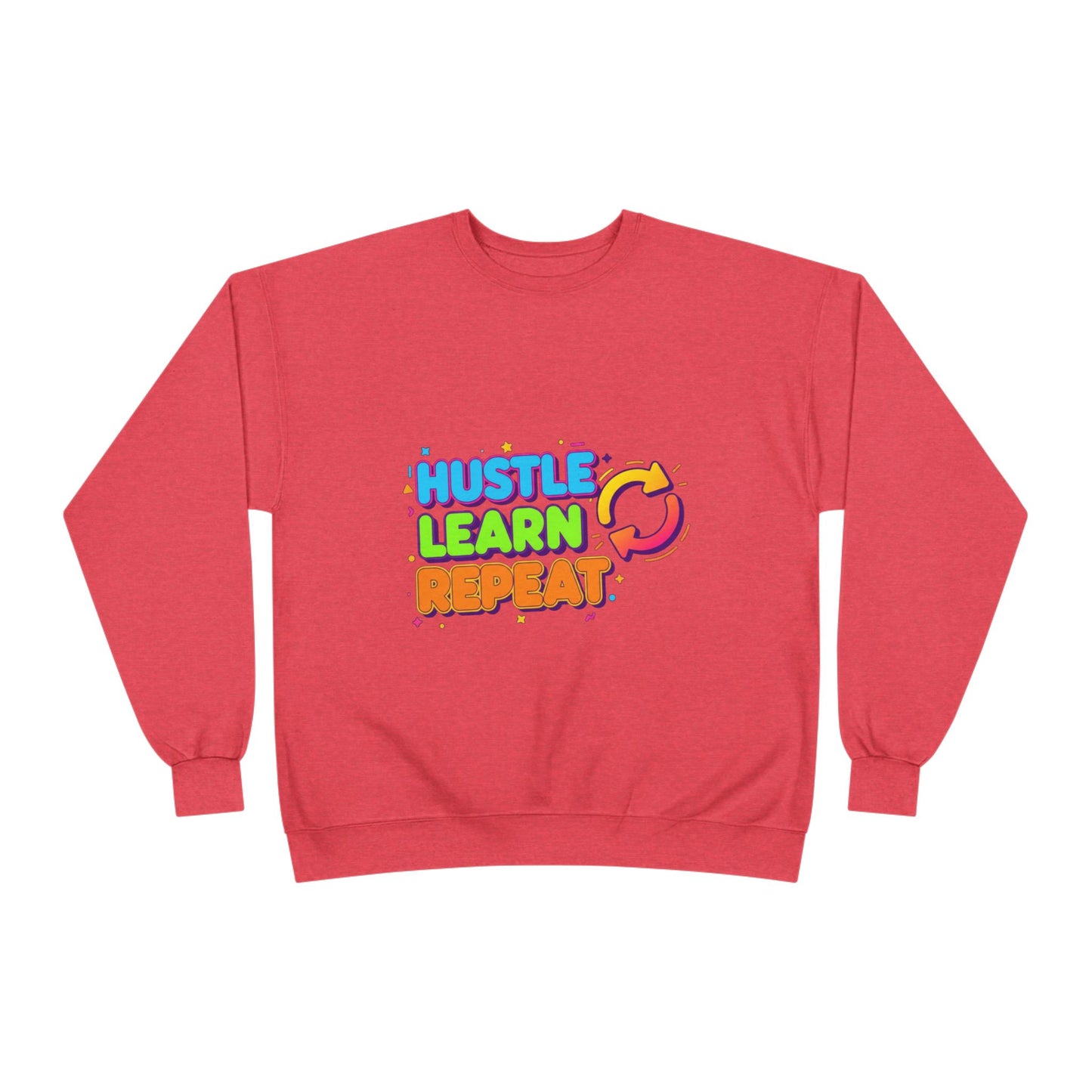 Eco-Friendly Hustle Learn Repeat Sweatshirt, Unisex Crewneck for Students, Motivational Gift, Casual Wear, EcoSmart Apparel, Perfect [...]