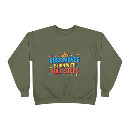 Bold Moves Eco-Friendly Crewneck Sweatshirt - Motivational Apparel for Bosses, Gifts for Entrepreneurs, Positive Vibes, Custom [...]