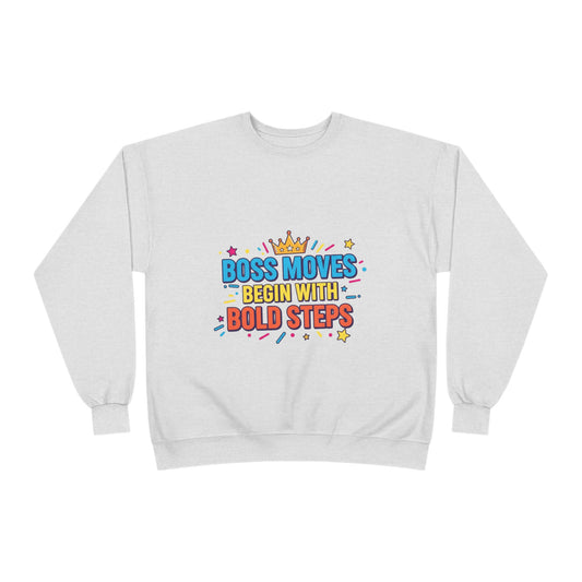 Bold Moves Eco-Friendly Crewneck Sweatshirt - Motivational Apparel for Bosses, Gifts for Entrepreneurs, Positive Vibes, Custom [...]