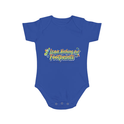 Eco-Friendly Baby Bodysuit - Leave Nothing Our Footprints - Cute Gift for Baby Shower, Sustainable Fashion, Nursery Decor, Earth Day Outfit
