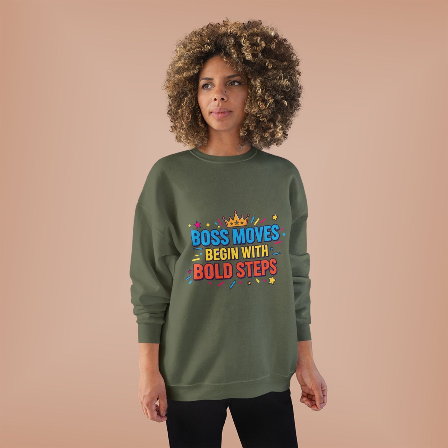 Bold Moves Eco-Friendly Crewneck Sweatshirt - Motivational Apparel for Bosses, Gifts for Entrepreneurs, Positive Vibes, Custom [...]