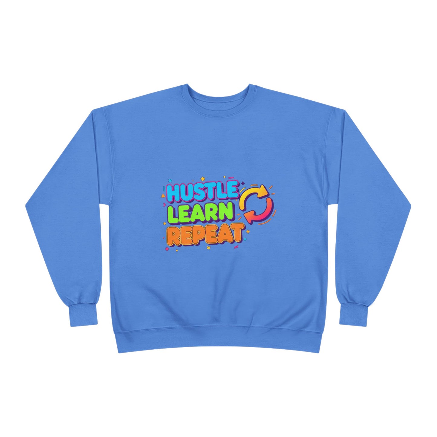 Eco-Friendly Hustle Learn Repeat Sweatshirt, Unisex Crewneck for Students, Motivational Gift, Casual Wear, EcoSmart Apparel, Perfect [...]