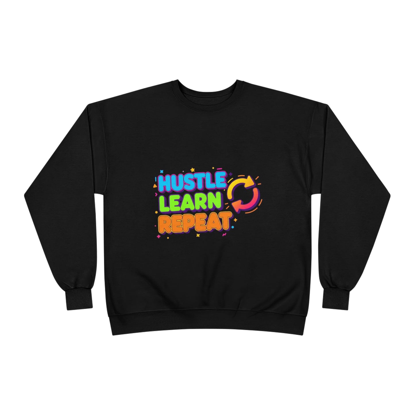 Eco-Friendly Hustle Learn Repeat Sweatshirt, Unisex Crewneck for Students, Motivational Gift, Casual Wear, EcoSmart Apparel, Perfect [...]