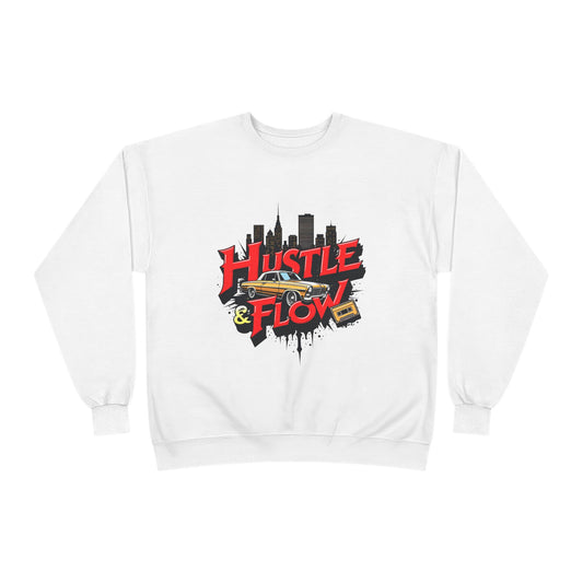Hustle & Flow Sweatshirt, Unisex EcoSmart Crewneck, Urban Fashion, Gift for Entrepreneurs, Streetwear Style