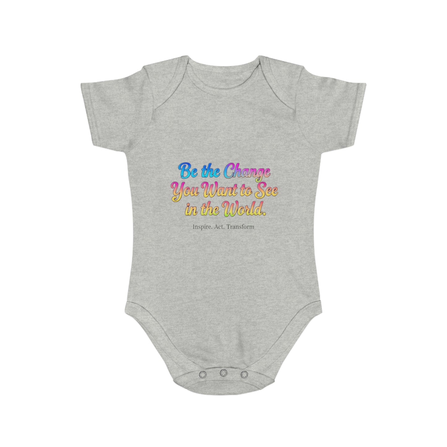 Inspirational Baby Bodysuit - Be the Change, Adorable Gift for Newborns, Baby Shower, Toddler Outfit, Cute Baby Clothes, Thoughtful Gift