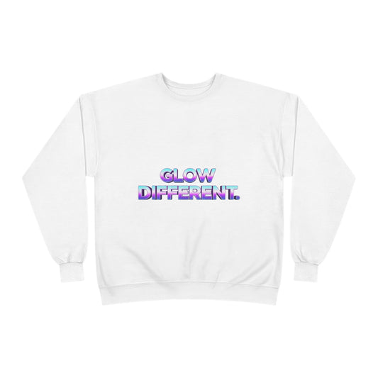 Glow Different Unisex Eco-Friendly Crewneck Sweatshirt, Cool Gift for Friends, Trendy Casual Wear, Cozy Fashion for All Occasions, [...]