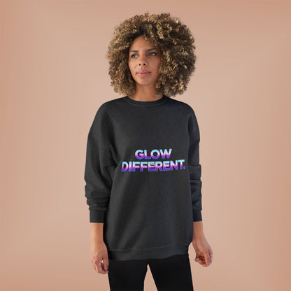 Glow Different Unisex Eco-Friendly Crewneck Sweatshirt, Cool Gift for Friends, Trendy Casual Wear, Cozy Fashion for All Occasions, [...]