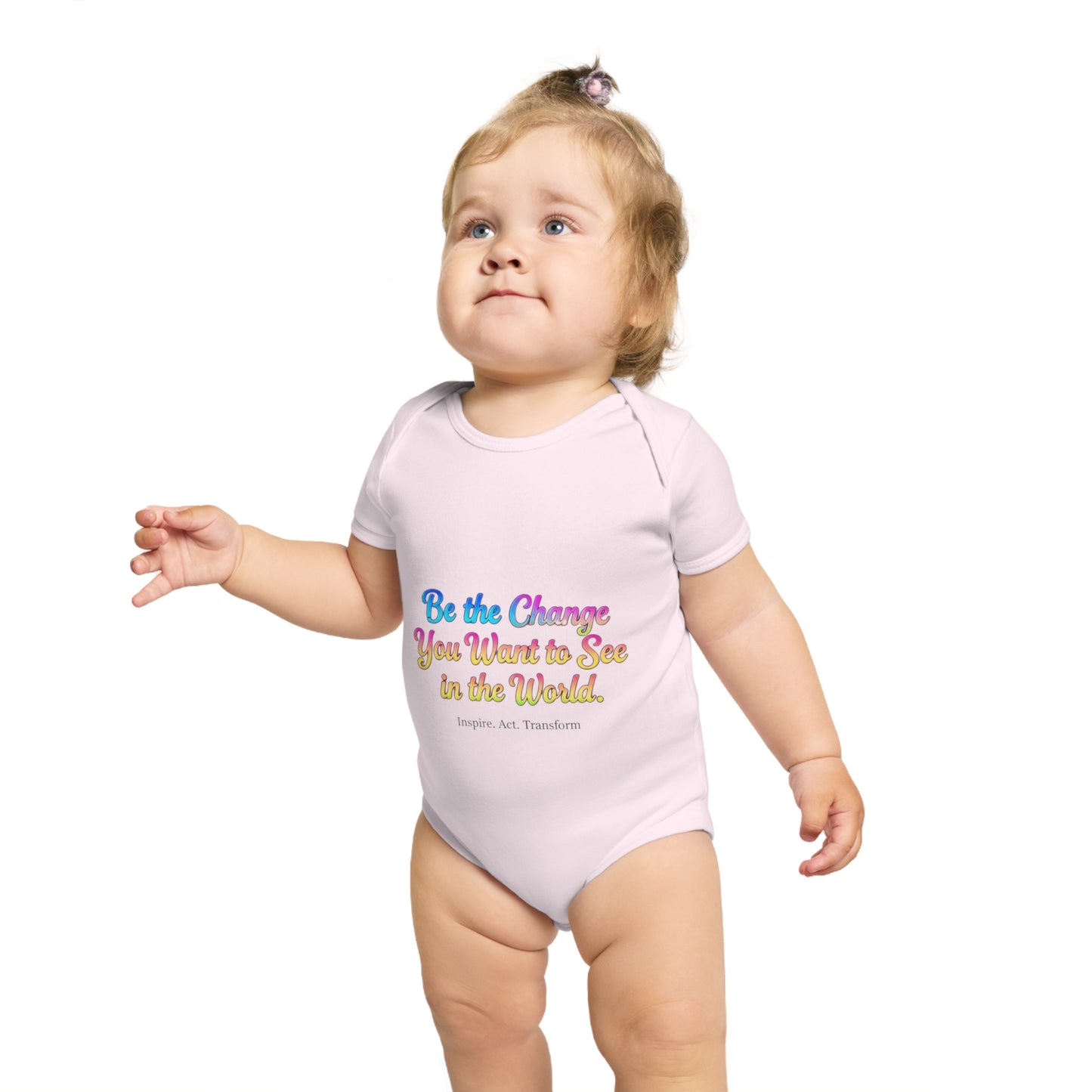 Inspirational Baby Bodysuit - Be the Change, Adorable Gift for Newborns, Baby Shower, Toddler Outfit, Cute Baby Clothes, Thoughtful Gift
