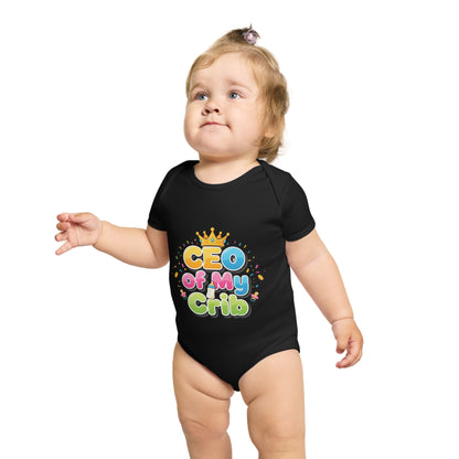 Cute Baby Bodysuit - CEO of My Crib, Birthday Gift, Baby Shower, New Parent, Infant Clothing, Fun Baby Outfit