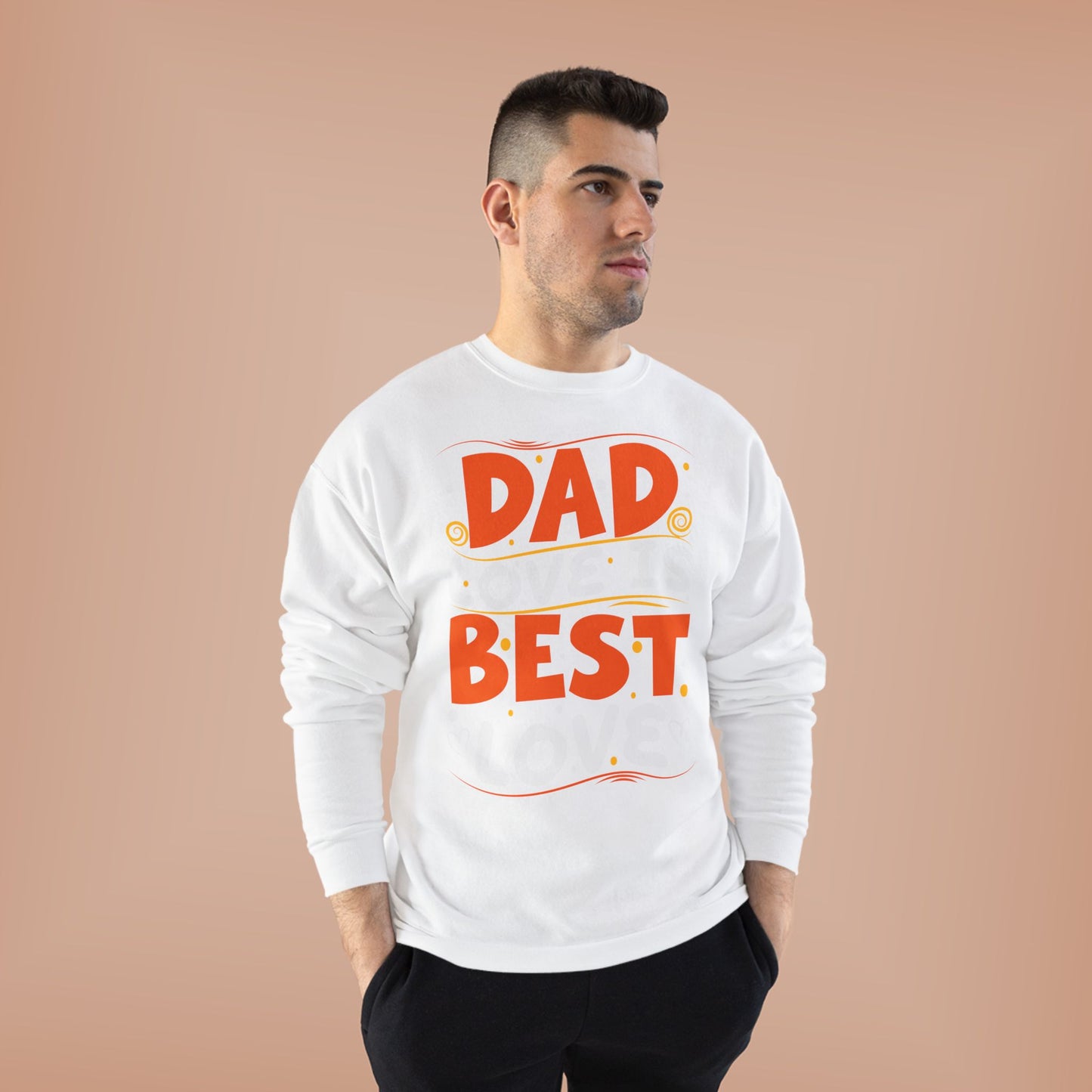 Dad Best Eco-Friendly Crewneck Sweatshirt, Perfect Gift for Father's Day, Unisex Sweatshirt, Cozy Wear, Family Celebration