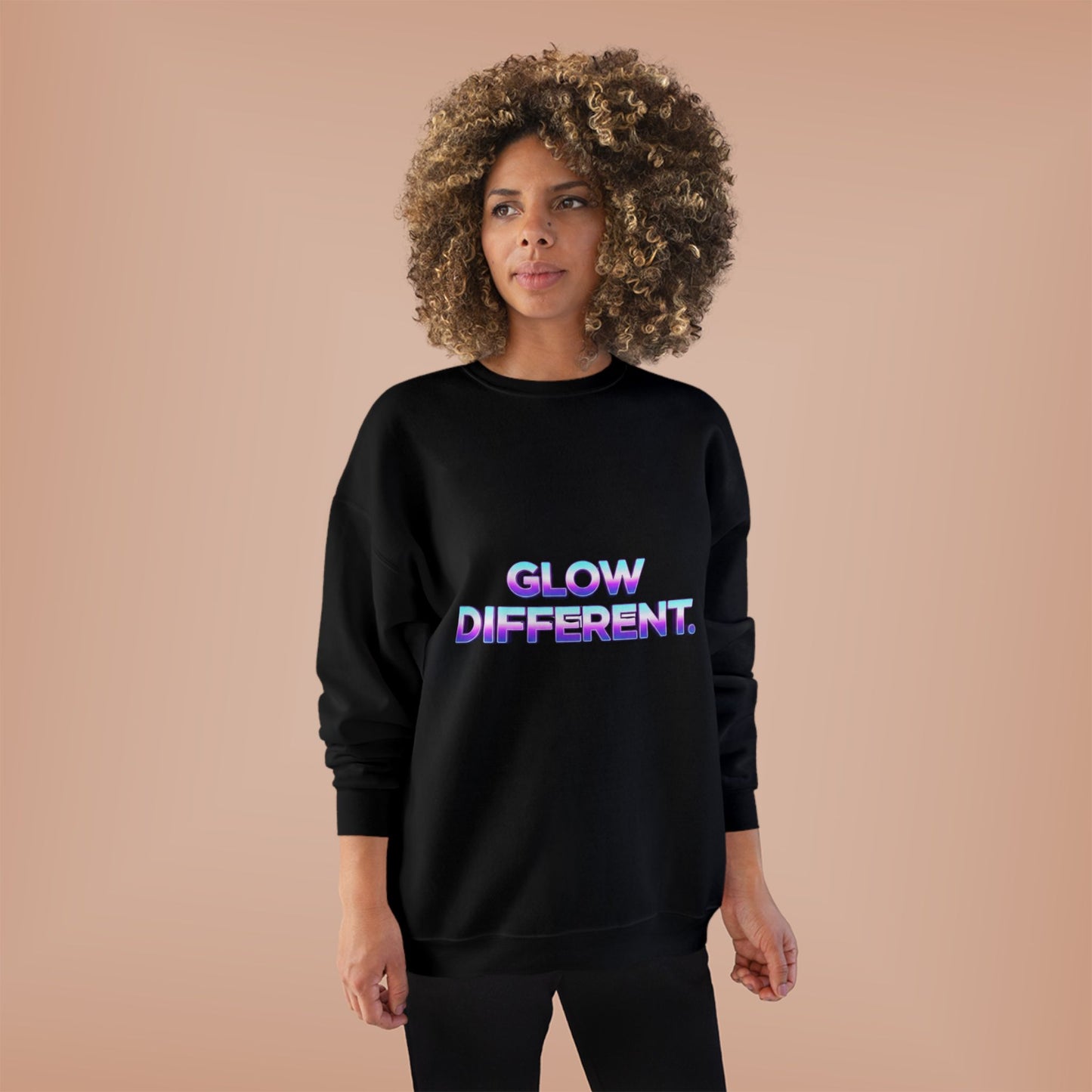 Glow Different Unisex Eco-Friendly Crewneck Sweatshirt, Cool Gift for Friends, Trendy Casual Wear, Cozy Fashion for All Occasions, [...]