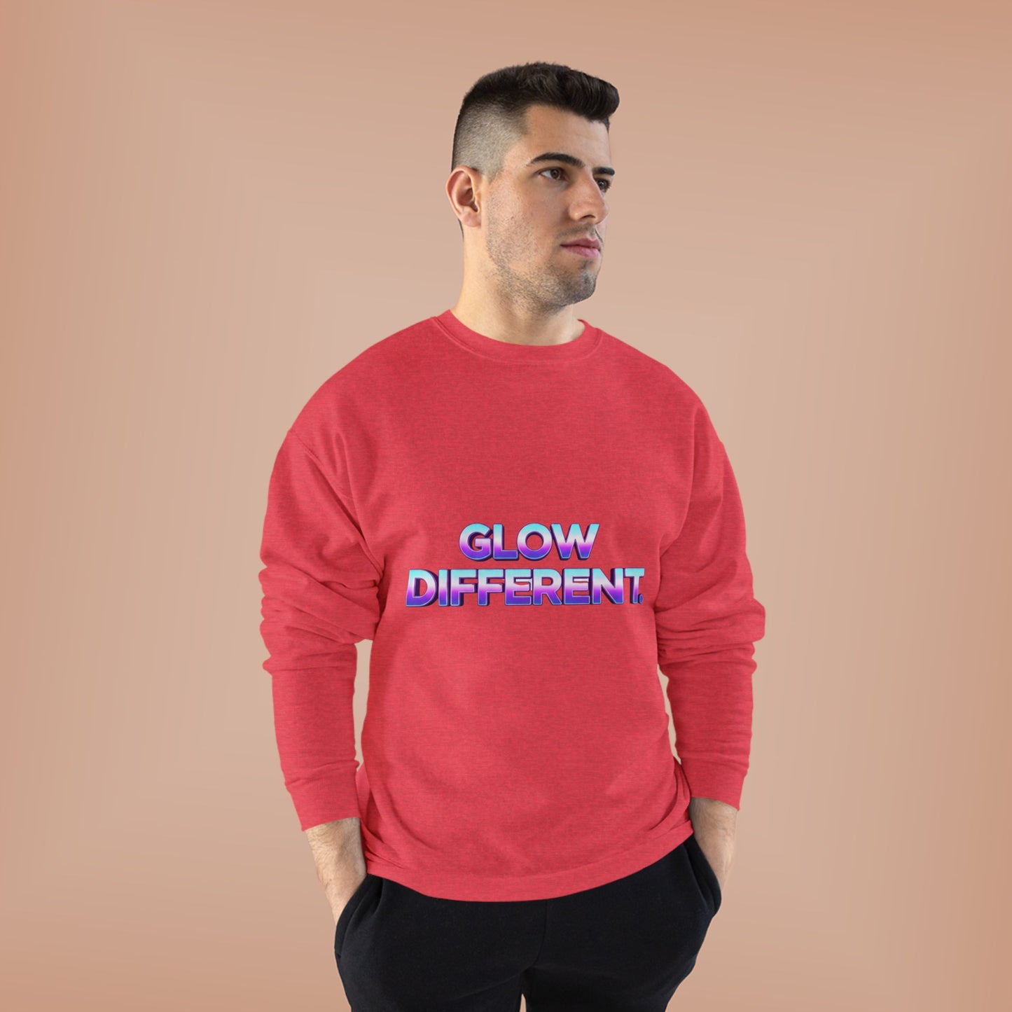 Glow Different Unisex Eco-Friendly Crewneck Sweatshirt, Cool Gift for Friends, Trendy Casual Wear, Cozy Fashion for All Occasions, [...]