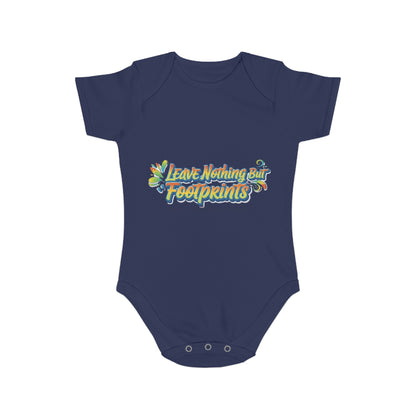 Eco-Friendly Baby Bodysuit - Leave Nothing Our Footprints - Cute Gift for Baby Shower, Sustainable Fashion, Nursery Decor, Earth Day Outfit
