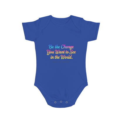 Inspirational Baby Bodysuit - Be the Change, Adorable Gift for Newborns, Baby Shower, Toddler Outfit, Cute Baby Clothes, Thoughtful Gift