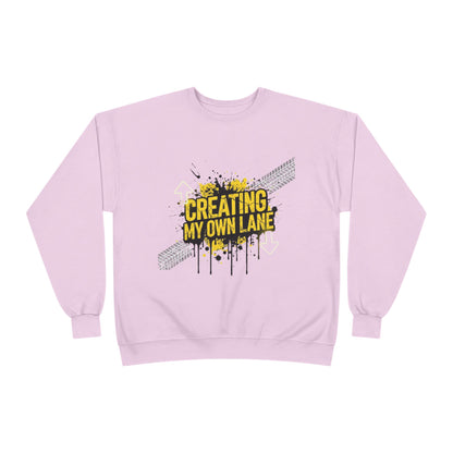 Creative Vibes Eco-Friendly Crewneck Sweatshirt, Inspirational Gift, Unisex Apparel, Casual Wear, Sustainable Fashion
