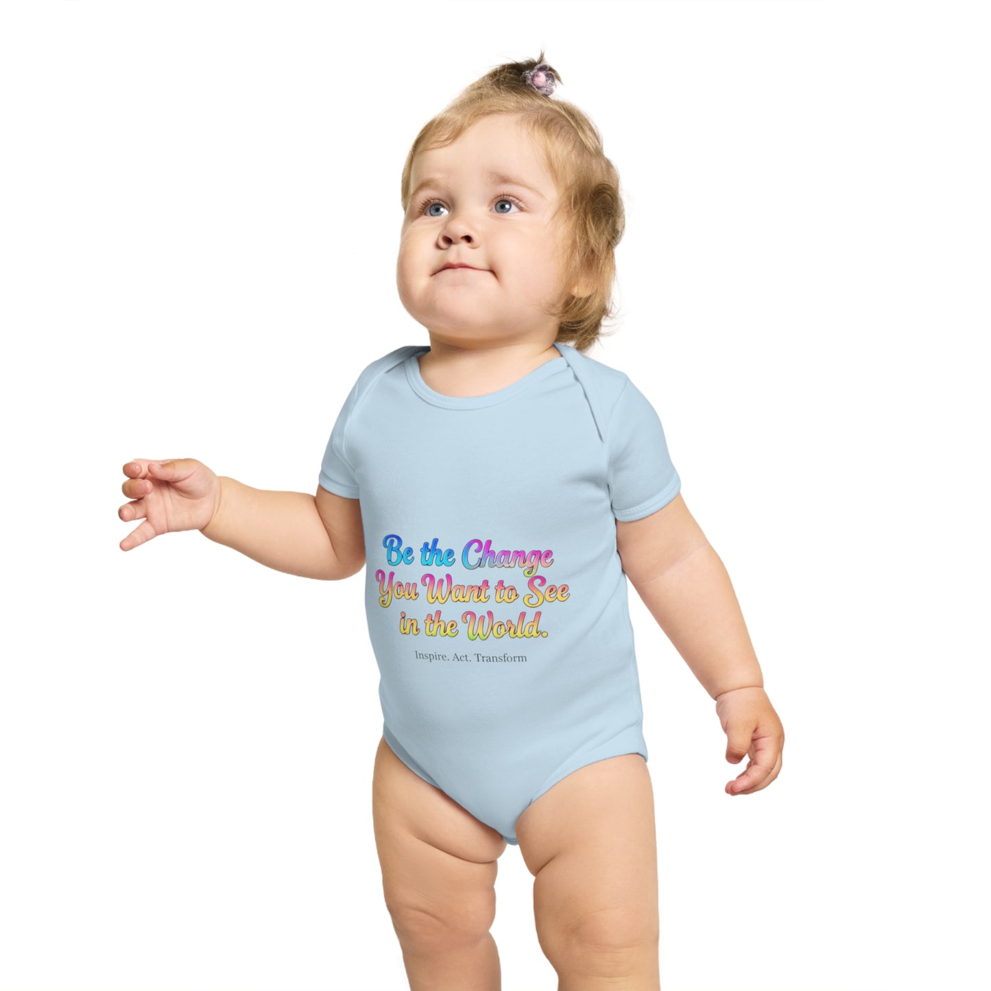 Inspirational Baby Bodysuit - Be the Change, Adorable Gift for Newborns, Baby Shower, Toddler Outfit, Cute Baby Clothes, Thoughtful Gift