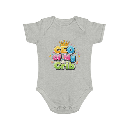 Cute Baby Bodysuit - CEO of My Crib, Birthday Gift, Baby Shower, New Parent, Infant Clothing, Fun Baby Outfit