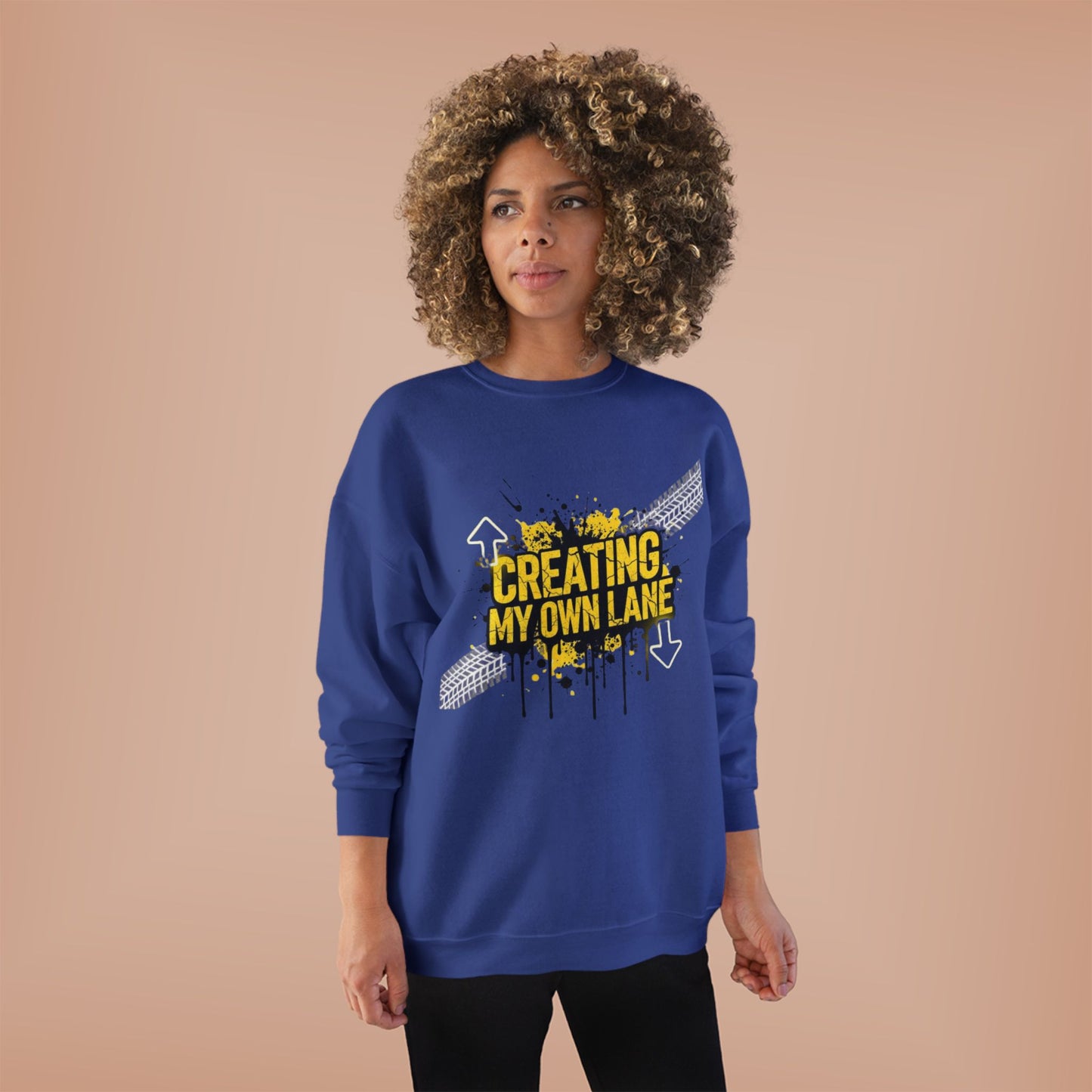 Creative Vibes Eco-Friendly Crewneck Sweatshirt, Inspirational Gift, Unisex Apparel, Casual Wear, Sustainable Fashion