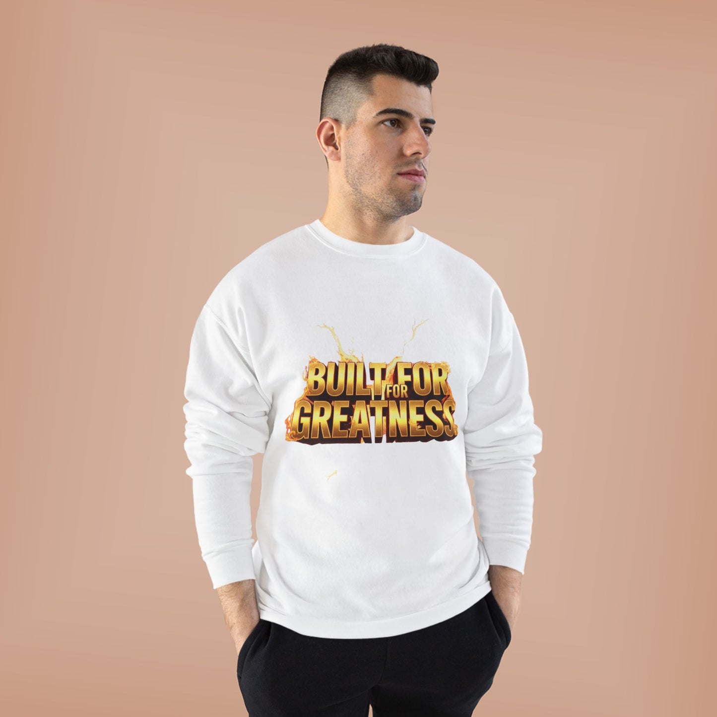 Built for Greatness Unisex EcoSmart Crewneck Sweatshirt, Motivational Sweater, Gift for Him/Her, Fitness Apparel, Cozy Casual Wear, [...]