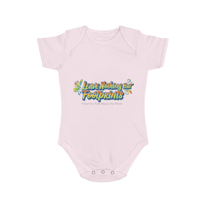 Eco-Friendly Baby Bodysuit - Leave Nothing Our Footprints - Cute Gift for Baby Shower, Sustainable Fashion, Nursery Decor, Earth Day Outfit