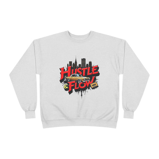 Hustle & Flow Sweatshirt, Unisex EcoSmart Crewneck, Urban Fashion, Gift for Entrepreneurs, Streetwear Style