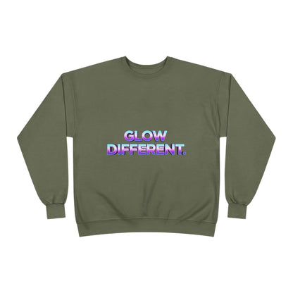 Glow Different Unisex Eco-Friendly Crewneck Sweatshirt, Cool Gift for Friends, Trendy Casual Wear, Cozy Fashion for All Occasions, [...]