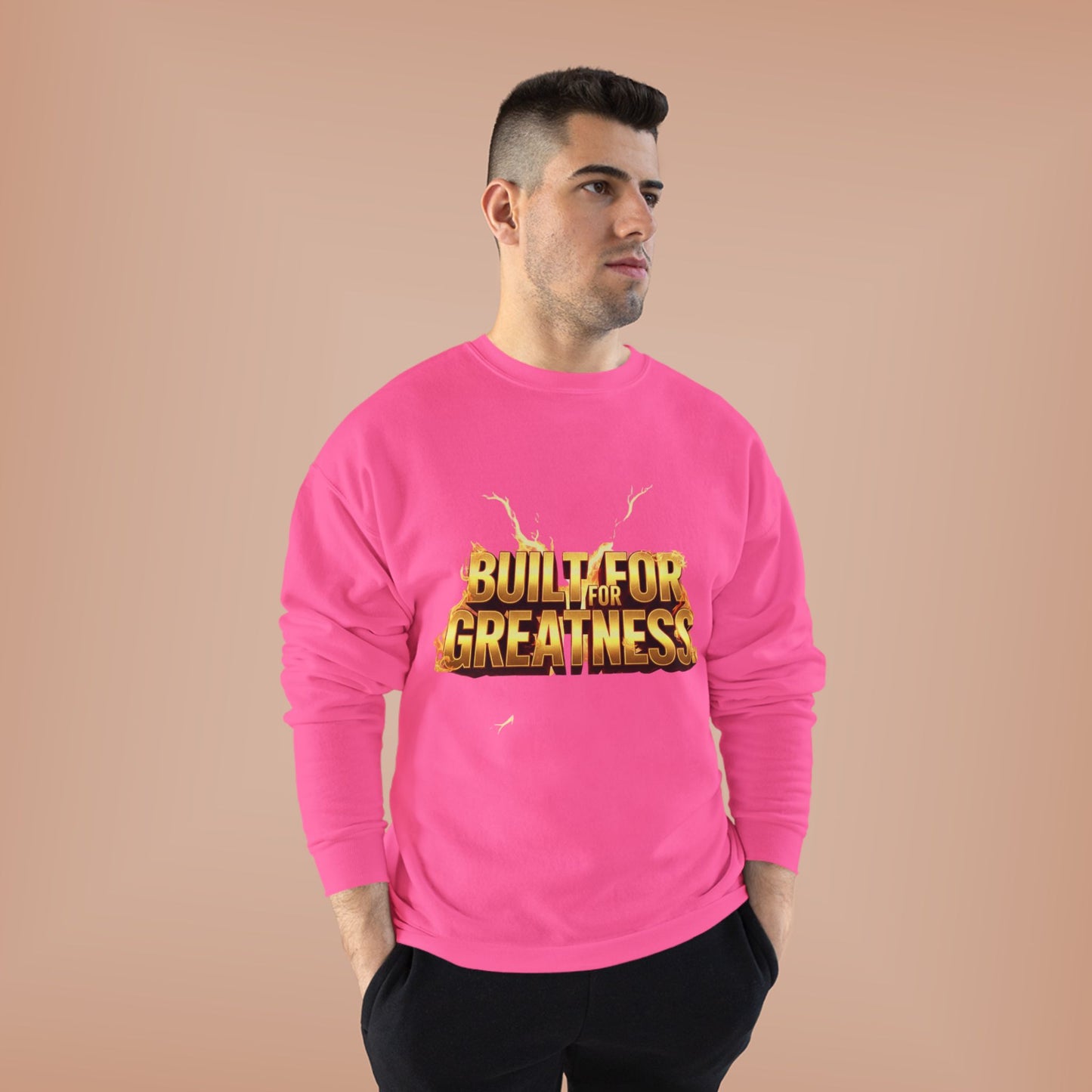 Built for Greatness Unisex EcoSmart Crewneck Sweatshirt, Motivational Sweater, Gift for Him/Her, Fitness Apparel, Cozy Casual Wear, [...]
