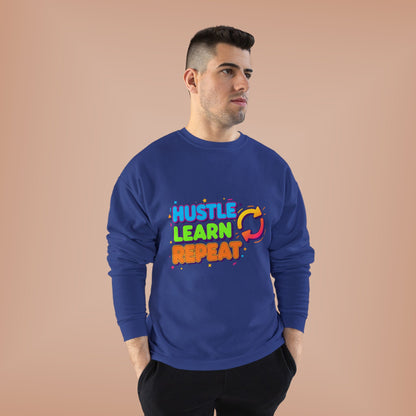 Eco-Friendly Hustle Learn Repeat Sweatshirt, Unisex Crewneck for Students, Motivational Gift, Casual Wear, EcoSmart Apparel, Perfect [...]