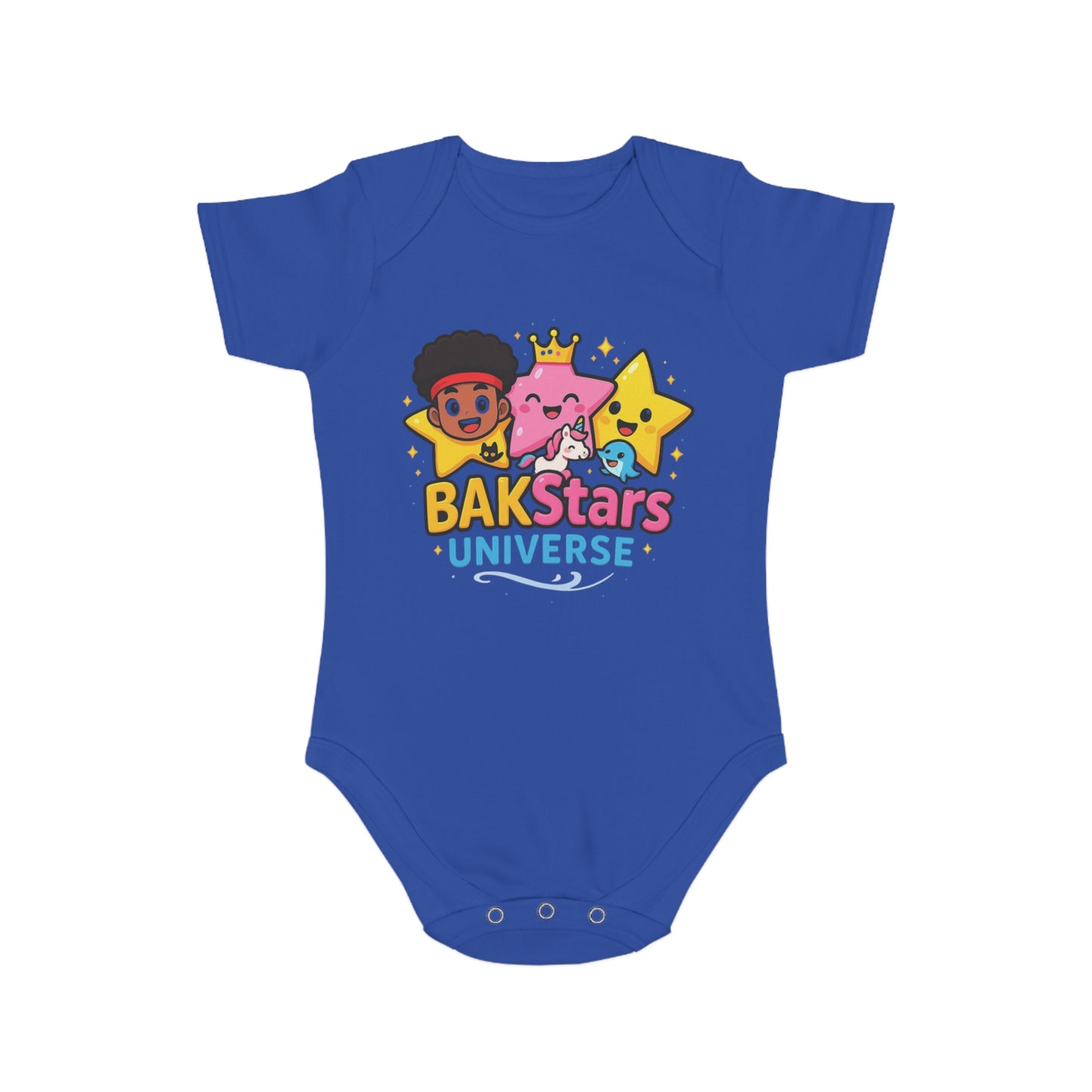 Colorful Baby Bodysuit with BAKStars Universe Design - Perfect Gift for Newborns, Baby Showers, Birthdays, Everyday Wear, and Playtime!