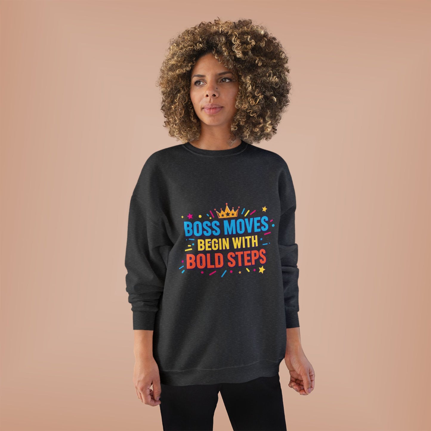Bold Moves Eco-Friendly Crewneck Sweatshirt - Motivational Apparel for Bosses, Gifts for Entrepreneurs, Positive Vibes, Custom [...]