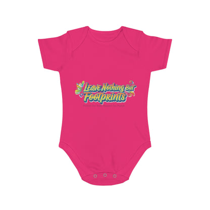 Eco-Friendly Baby Bodysuit - Leave Nothing Our Footprints - Cute Gift for Baby Shower, Sustainable Fashion, Nursery Decor, Earth Day Outfit